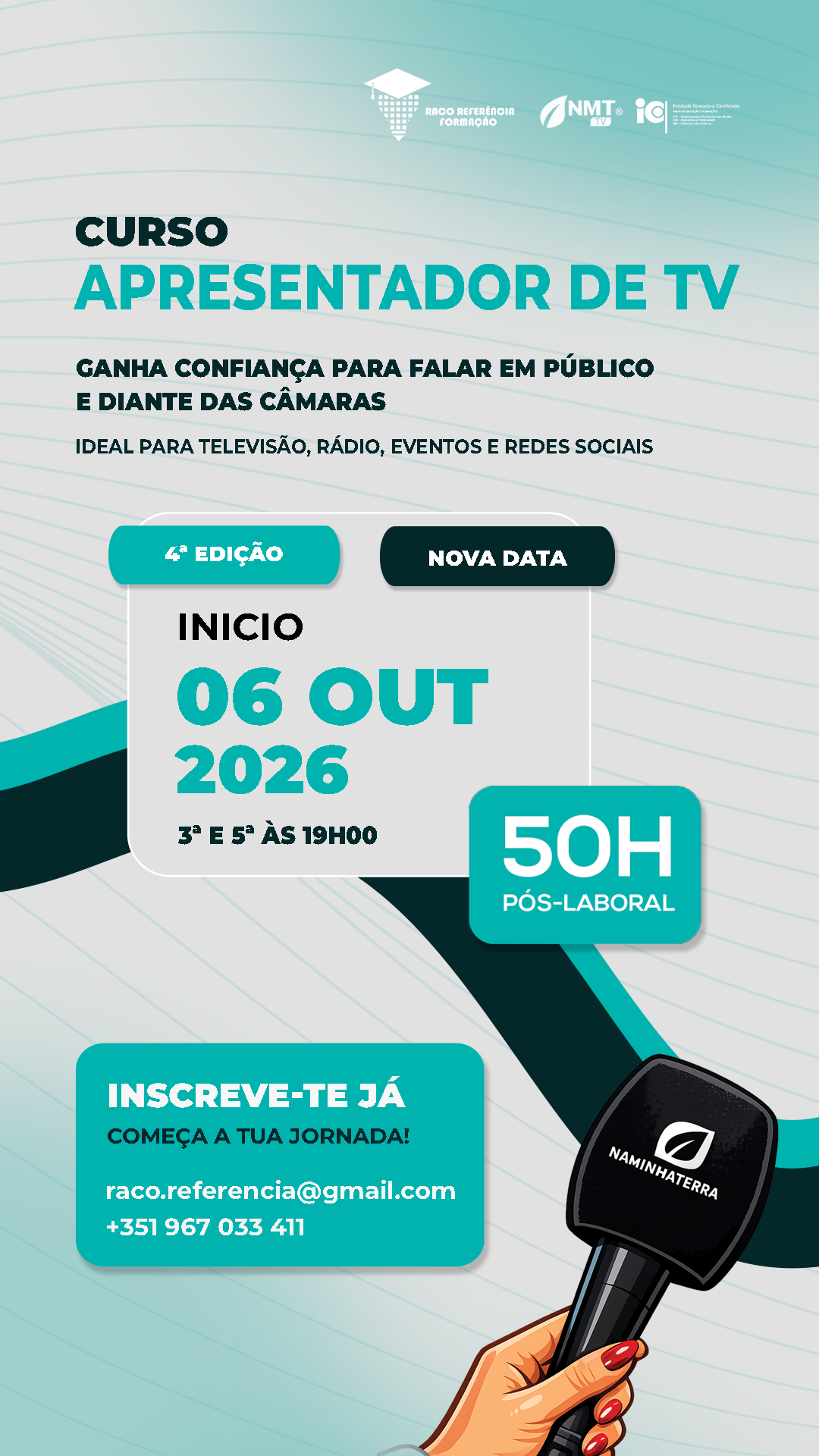 Cartaz do Curso de Apresentador de TV